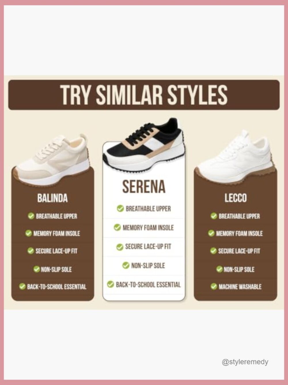 Memory Foam Sneakers - Lightweight Non-Slip Lace Up Athletic Shoes - Picture 6 of 7